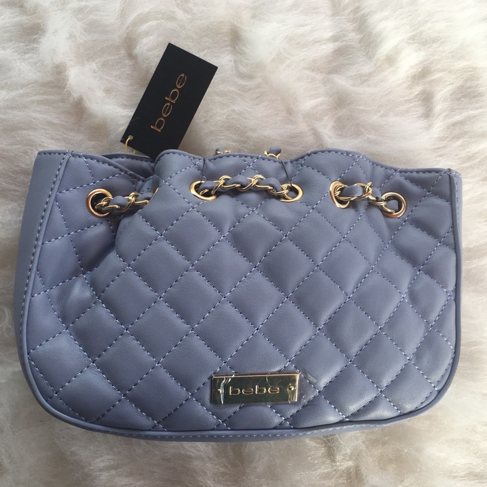 BEBE QUILTED CROSSBODY BAG CLOUD PURSE NWT BABY BLUE